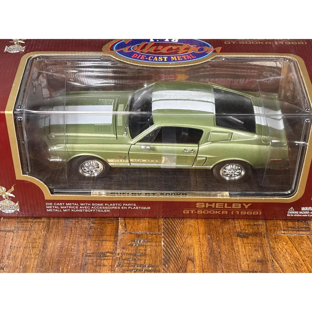 Road Signature Classic 1968 Green Shelby GT-500KR Diecast Car 1:18 Scale New